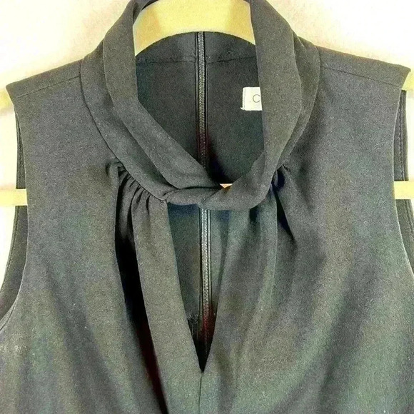 Calvin Klein Sheath Dress Women’s Sz 8 Black Polyester Business Office Evening - Picture 3 of 11
